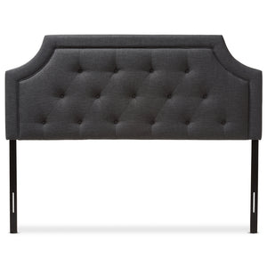 Baxton Studio Mars Modern And Contemporary Dark Grey Fabric King Size Headboard