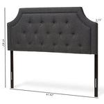 Load image into Gallery viewer, Baxton Studio Mars Modern And Contemporary Dark Grey Fabric Queen Size Headboard
