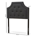 Load image into Gallery viewer, Baxton Studio Mars Modern And Contemporary Dark Grey Fabric Twin Size Headboard
