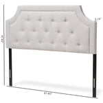 Load image into Gallery viewer, Baxton Studio Mars Modern And Contemporary Greyish Beige Fabric Queen Size Headboard
