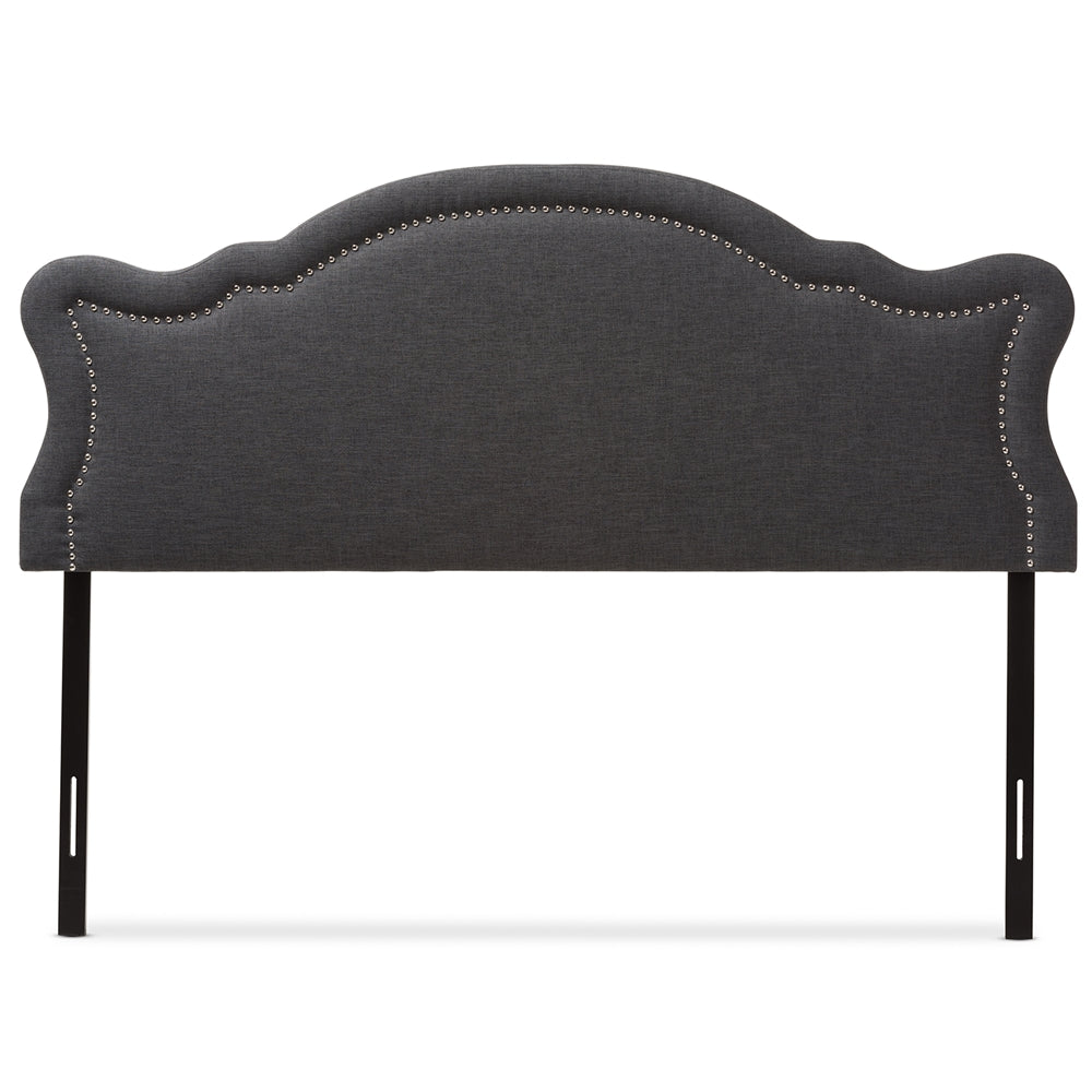 Baxton Studio Avery Modern And Contemporary Dark Grey Fabric Queen Size Headboard