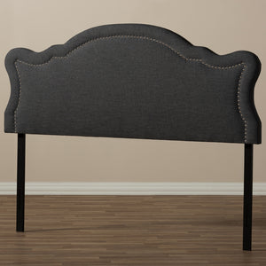 Baxton Studio Avery Modern And Contemporary Dark Grey Fabric Queen Size Headboard