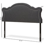 Load image into Gallery viewer, Baxton Studio Avery Modern And Contemporary Dark Grey Fabric Queen Size Headboard
