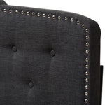 Load image into Gallery viewer, BAXTON STUDIO LUCY MODERN AND CONTEMPORARY DARK GREY FABRIC QUEEN SIZE HEADBOARD
