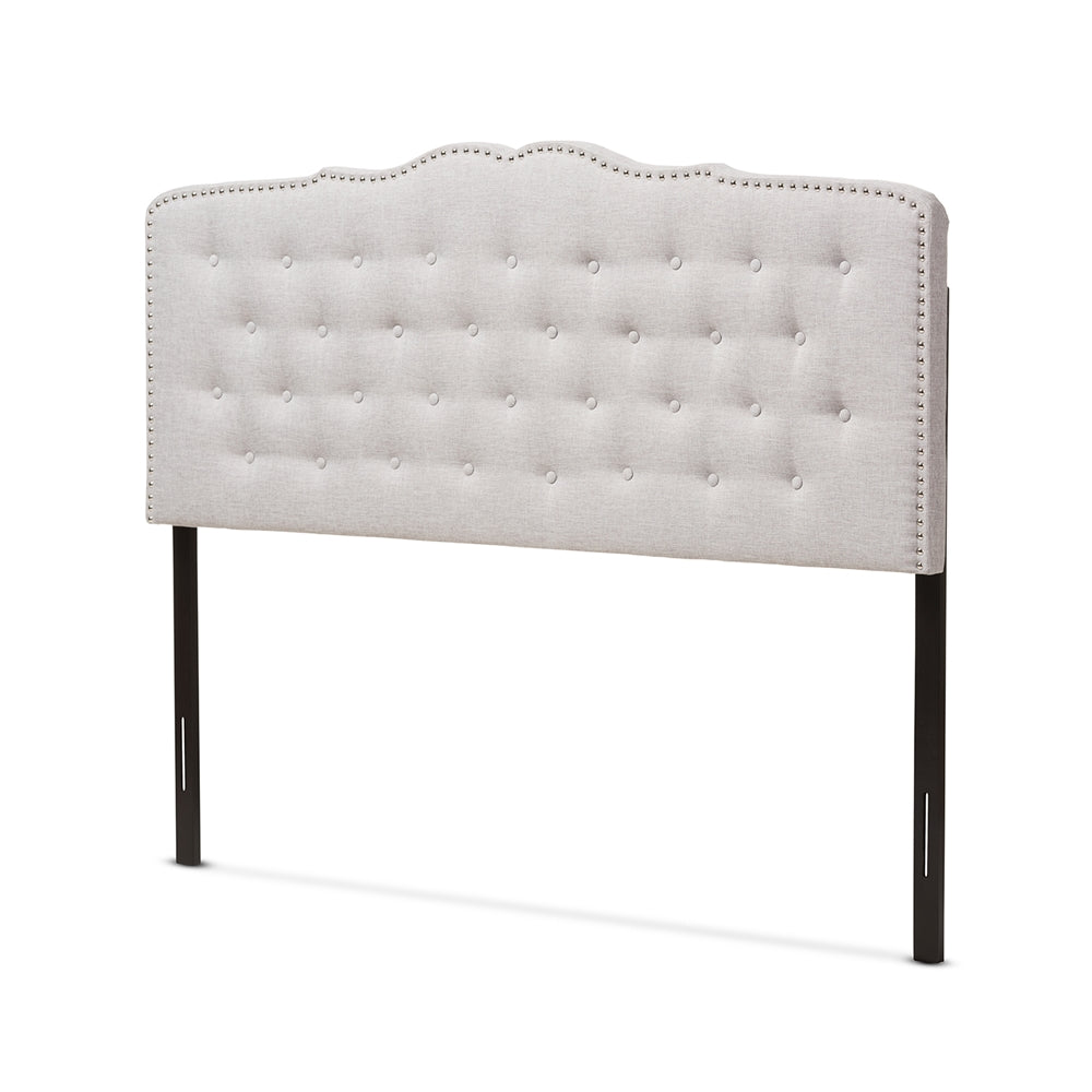 Baxton Studio Lucy Modern And Contemporary Greyish Beige Fabric King Size Headboard