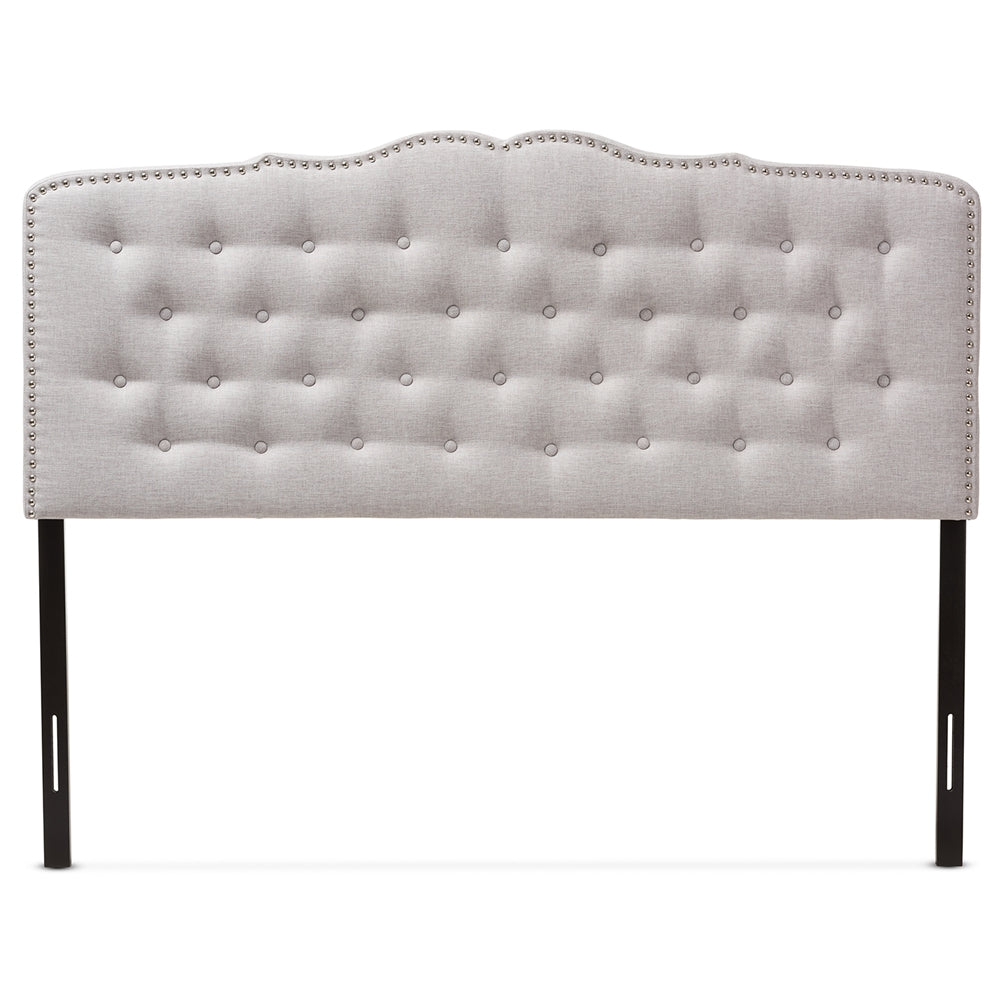 Baxton Studio Lucy Modern And Contemporary Greyish Beige Fabric King Size Headboard