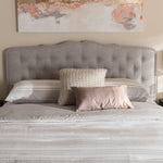 Load image into Gallery viewer, Baxton Studio Lucy Modern And Contemporary Greyish Beige Fabric King Size Headboard
