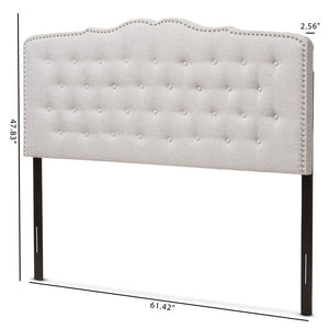 Baxton Studio Lucy Modern And Contemporary Greyish Beige Fabric King Size Headboard