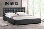 Load image into Gallery viewer, Baxton Studio Madison Black Modern Bed With Upholstered Headboard - Queen Size
