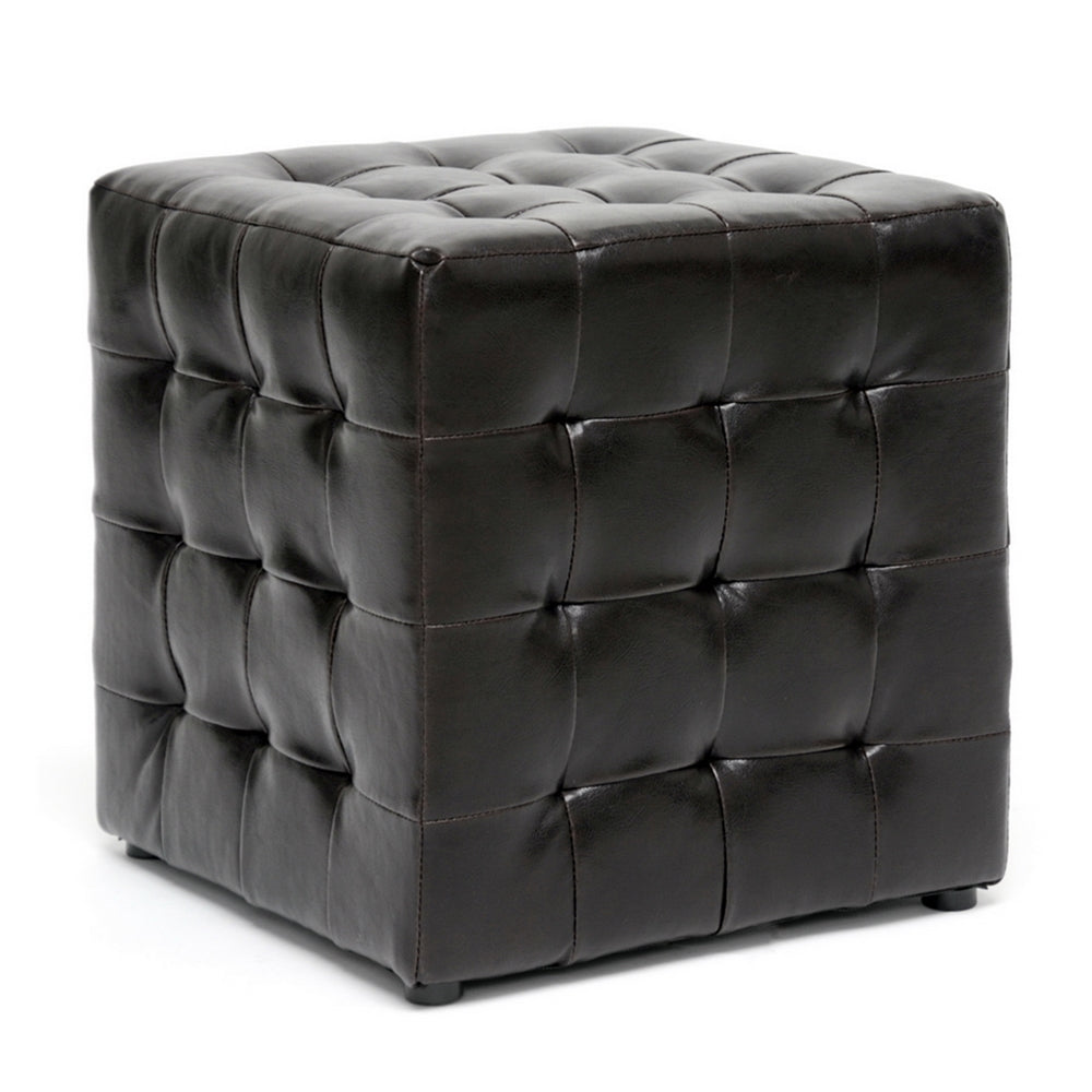 Baxton Studio Siskal Modern Cube Ottoman (Set of 2)