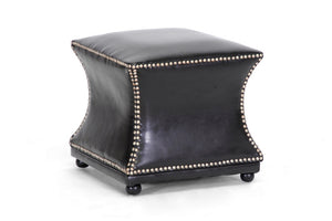 Baxton Studio Ellastone Modern Leather Ottoman