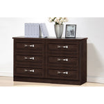 Load image into Gallery viewer, Baxton Studio Colburn Modern And Contemporary 6-Drawer Dark Brown Finish Wood Storage Dresser
