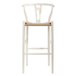 Load image into Gallery viewer, Mid-Century Modern Wishbone Stool - White Wood Y Stool
