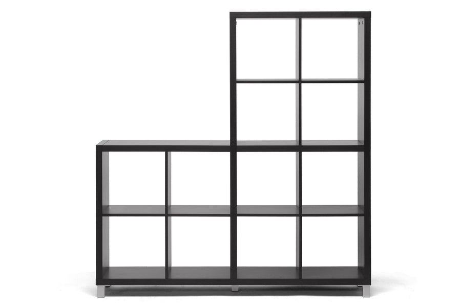 SUNNA DARK BROWN MODERN CUBE SHELVING UNIT