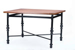 Load image into Gallery viewer, Baxton Studio Broxburn Light Brown Wood &amp; Metal Dining Table
