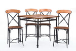 Load image into Gallery viewer, BAXTON STUDIO BROXBURN LIGHT BROWN WOOD &amp; METAL 5-PIECE PUB SET
