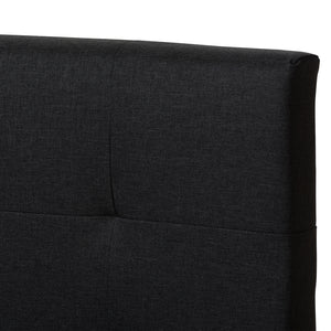 Baxton Studio Brookfield Modern and Contemporary Fabric Upholstered Grid-tufting Bed