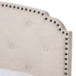 Load image into Gallery viewer, Baxton Studio Lexi Modern And Contemporary Light Beige Fabric Upholstered King Size Bed
