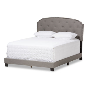 Baxton Studio Lexi Modern And Contemporary Light Grey Fabric Upholstered Queen Size Bed