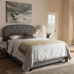 Load image into Gallery viewer, Baxton Studio Lexi Modern And Contemporary Light Grey Fabric Upholstered Queen Size Bed
