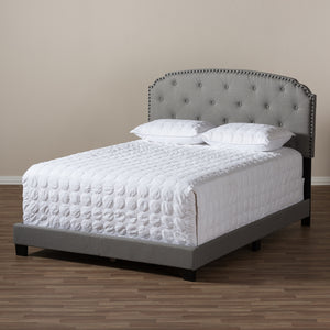 Baxton Studio Lexi Modern And Contemporary Light Grey Fabric Upholstered Queen Size Bed