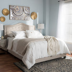 Load image into Gallery viewer, Baxton Studio Emerson Modern And Contemporary Light Beige Fabric Upholstered Queen Size Bed
