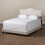 Load image into Gallery viewer, Baxton Studio Emerson Modern And Contemporary Light Beige Fabric Upholstered Full Size Bed
