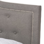 Load image into Gallery viewer, Baxton Studio Emerson Modern And Contemporary Light Grey Fabric Upholstered Full Size Bed
