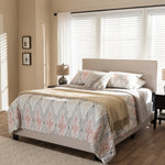 Load image into Gallery viewer, Baxton Studio Hampton Modern And Contemporary Light Beige Fabric Upholstered King Size Bed
