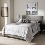 Load image into Gallery viewer, Baxton Studio Hampton Modern And Contemporary Light Grey Fabric Upholstered Full Size Bed
