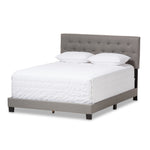 Load image into Gallery viewer, Baxton Studio Cassandra Modern And Contemporary Light Grey Fabric Upholstered Queen Size Bed
