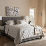 Load image into Gallery viewer, Baxton Studio Cassandra Modern And Contemporary Light Grey Fabric Upholstered Full Size Bed
