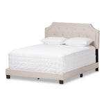 Load image into Gallery viewer, Baxton Studio Willis Modern And Contemporary Light Beige Fabric Upholstered Full Size Bed
