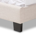 Load image into Gallery viewer, BAXTON STUDIO WILLIS MODERN AND CONTEMPORARY LIGHT BEIGE FABRIC UPHOLSTERED FULL SIZE BED
