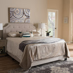 Load image into Gallery viewer, Baxton Studio Willis Modern And Contemporary Light Beige Fabric Upholstered Full Size Bed
