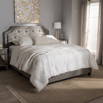 Load image into Gallery viewer, Baxton Studio Willis Modern And Contemporary Light Grey Fabric Upholstered Queen Size Bed
