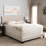 Load image into Gallery viewer, Baxton Studio Brookfield Modern and Contemporary Fabric Upholstered Grid-tufting Bed
