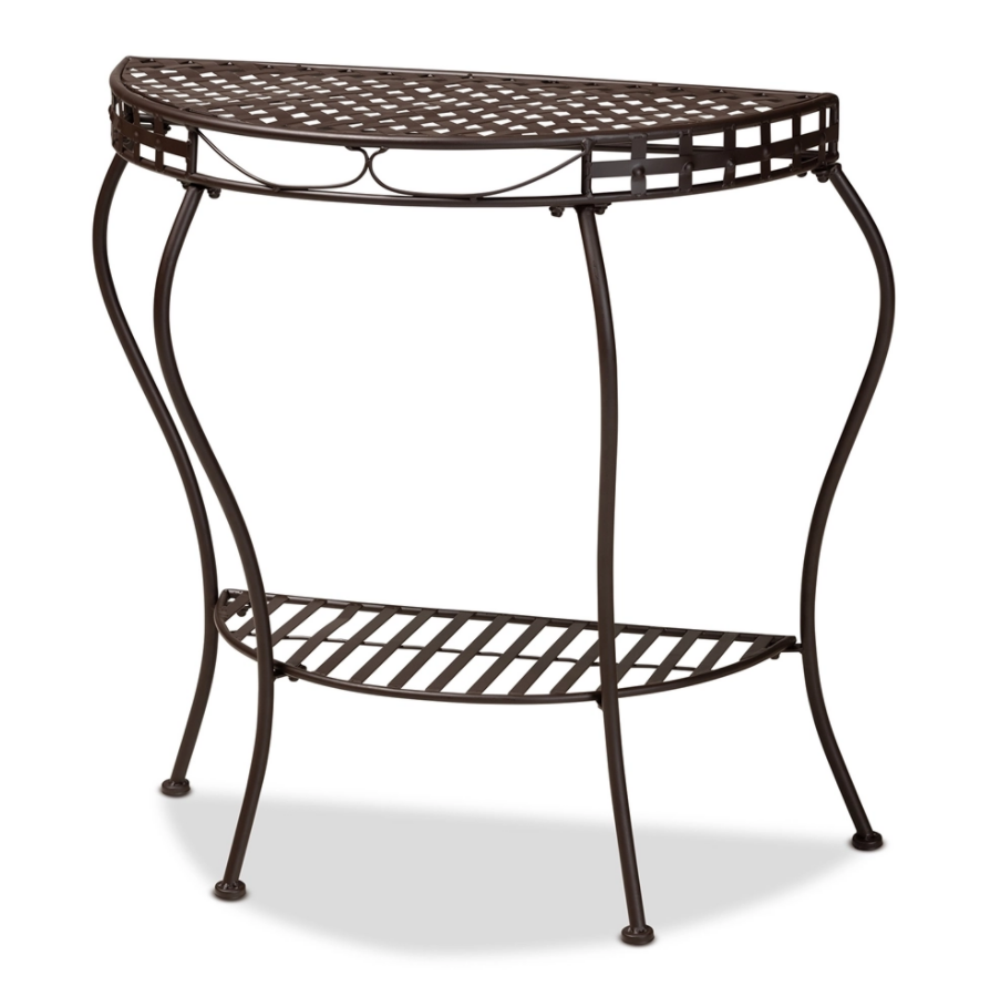 Baxton Studio Laraine Modern and Contemporary Metal Outdoor Console Table