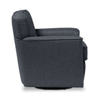 Load image into Gallery viewer, BAXTON STUDIO CANBERRA MODERN RETRO CONTEMPORARY GREY FABRIC UPHOLSTERED BUTTON-TUFTED SWIVEL LOUNGE CHAIR WITH ARMS
