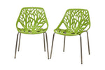 Load image into Gallery viewer, Baxton Studio Birch Sapling Green Plastic Modern Dining Chair (Set Of 2)
