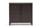 Load image into Gallery viewer, Glidden Dark Brown Wood Modern Shoe Cabinet (Short)
