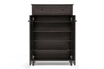 Load image into Gallery viewer, Glidden Dark Brown Wood Modern Shoe Cabinet (Tall)
