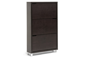 SIMMS DARK BROWN MODERN SHOE CABINET