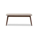 Load image into Gallery viewer, Baxton Studio Flora Mid-Century Modern Light Grey Fabric And &quot;Oak&quot; Medium Brown Finishing Wood Dining Bench
