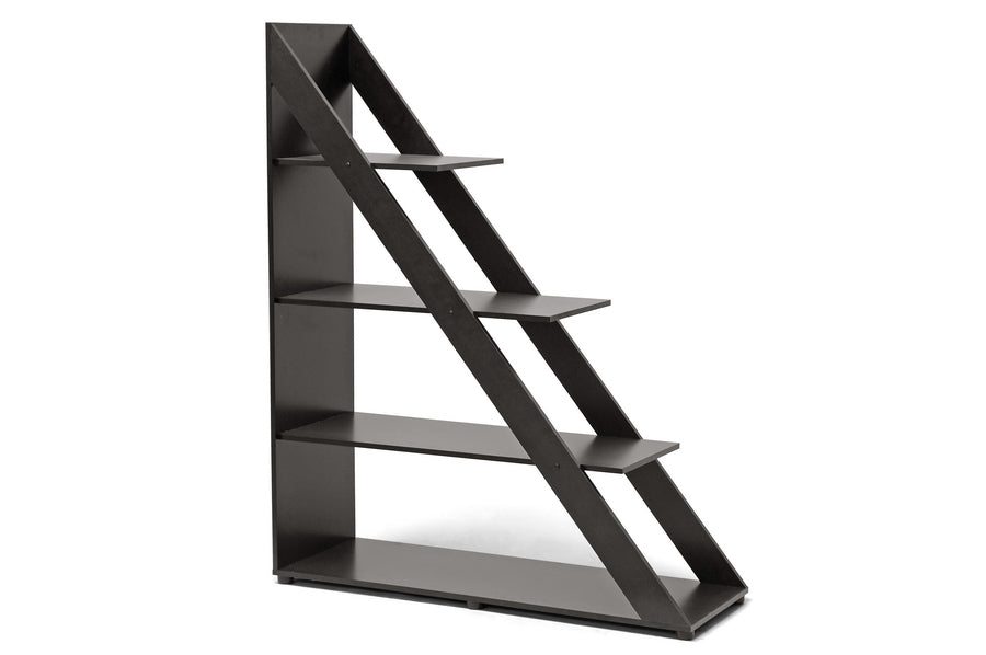 PSINTA DARK BROWN MODERN SHELVING UNIT