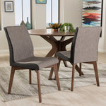 Load image into Gallery viewer, Baxton Studio Kimberly Mid-Century Modern Beige And Brown Fabric Dining Chair (Set Of 2)
