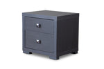 Load image into Gallery viewer, Baxton Studio Espresso Silvertone Modern Nightstand
