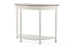 Baxton Studio Vologne Traditional White Wood French Console Table