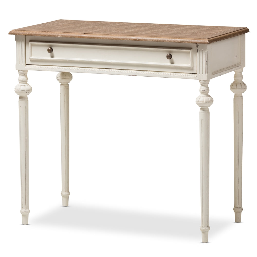 Baxton Studio Marquetterie French Provincial Weathered Writing Desk