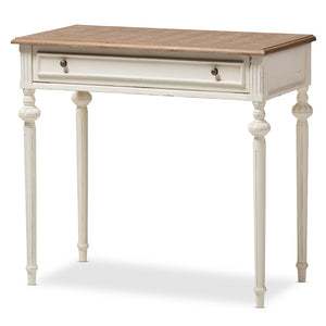 Baxton Studio Marquetterie French Provincial Weathered Writing Desk